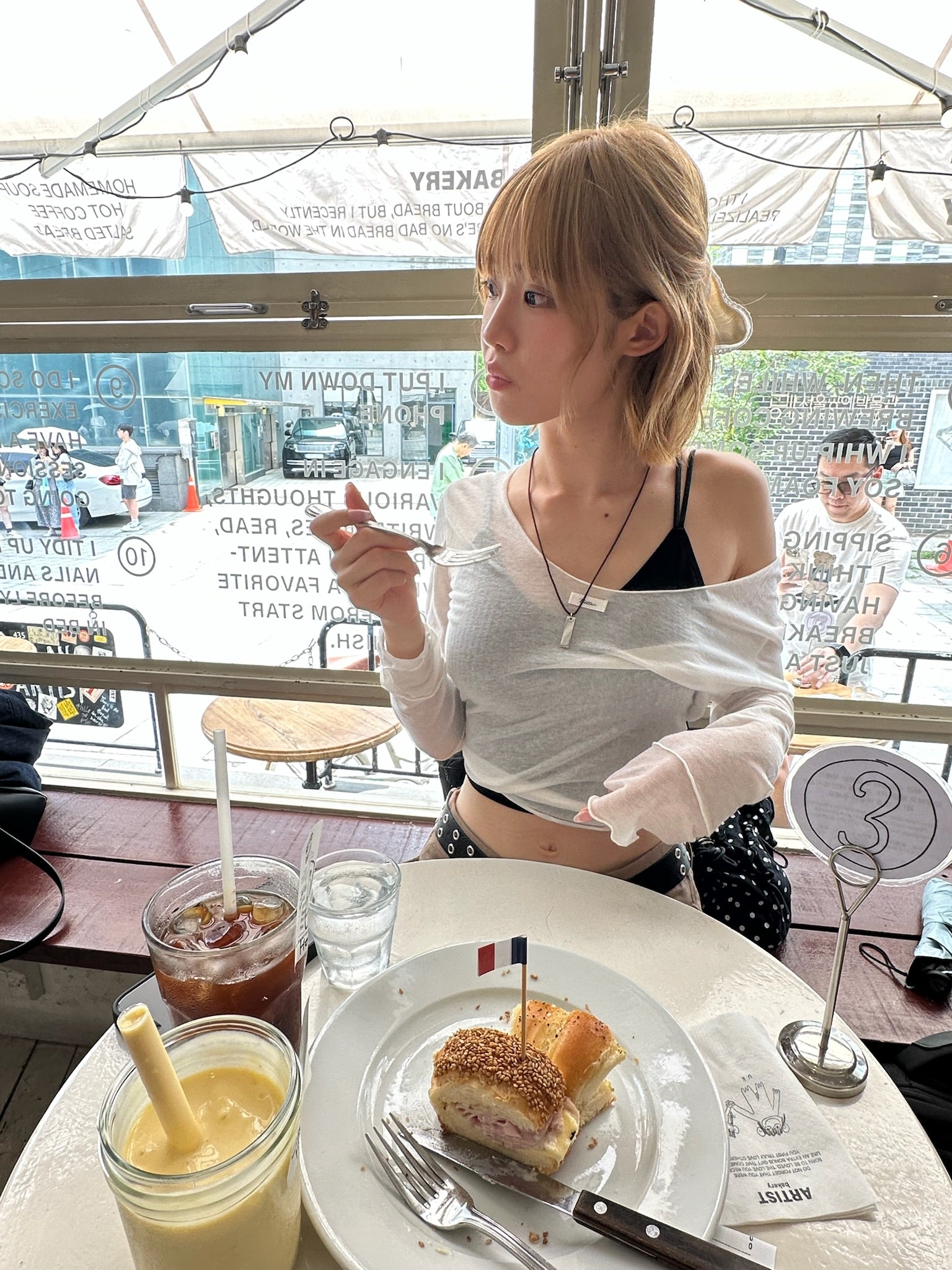 see through ruffle tee