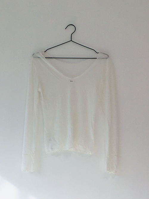 see through ruffle tee