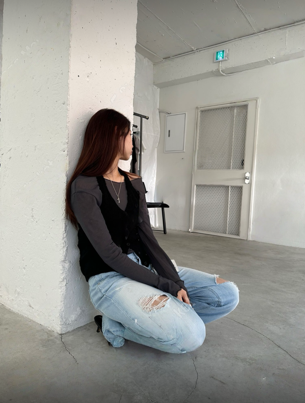 see through ruffle tee