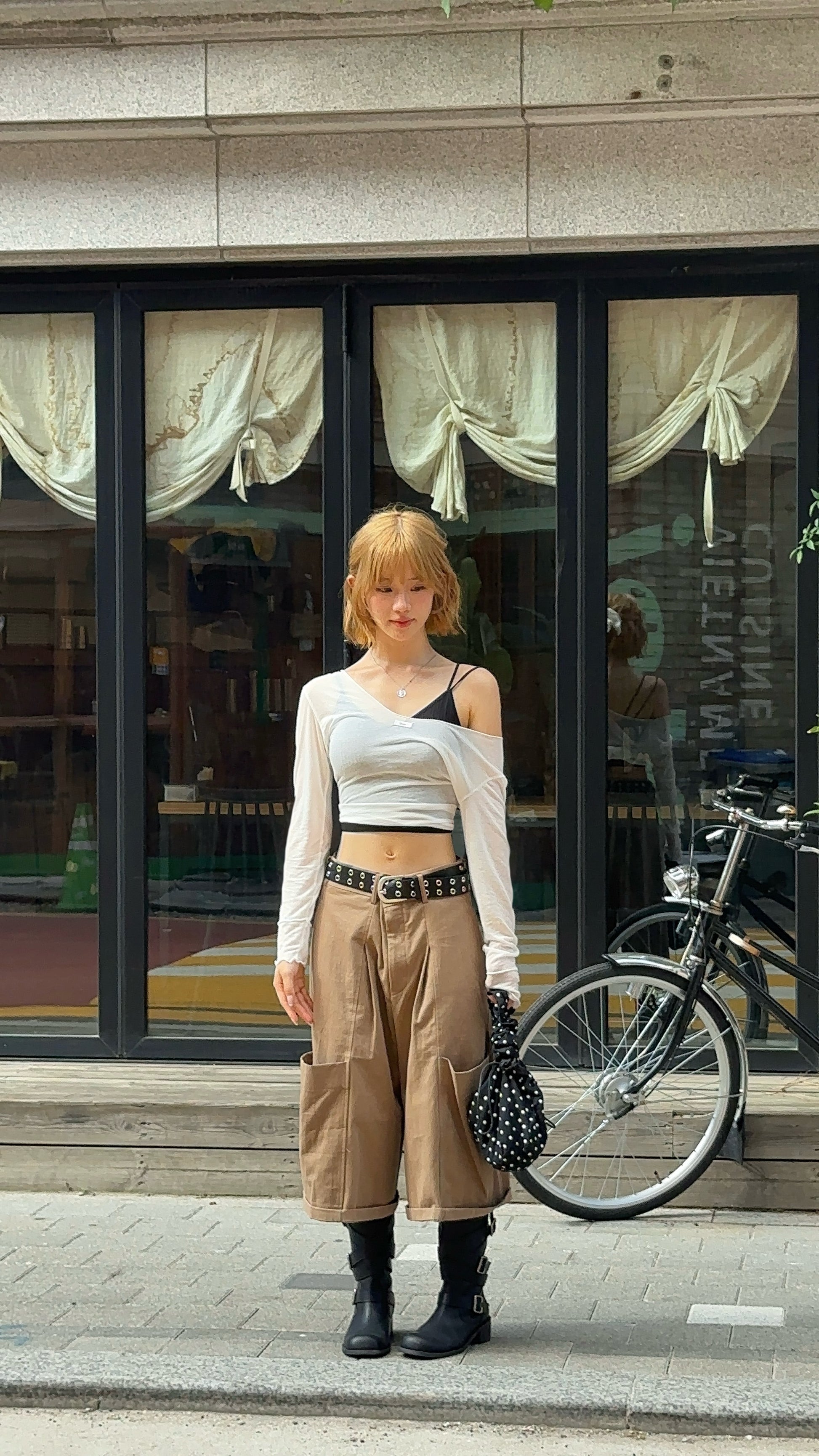 see through ruffle tee