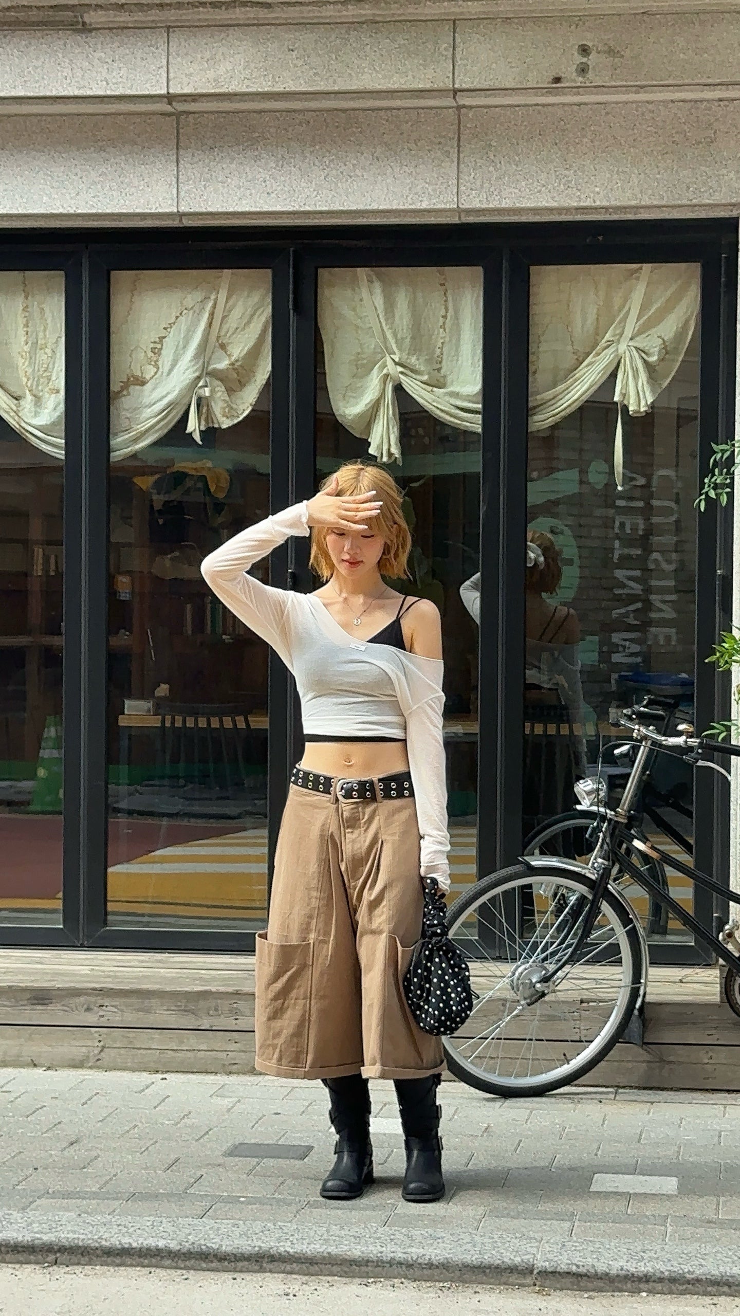 see through ruffle tee
